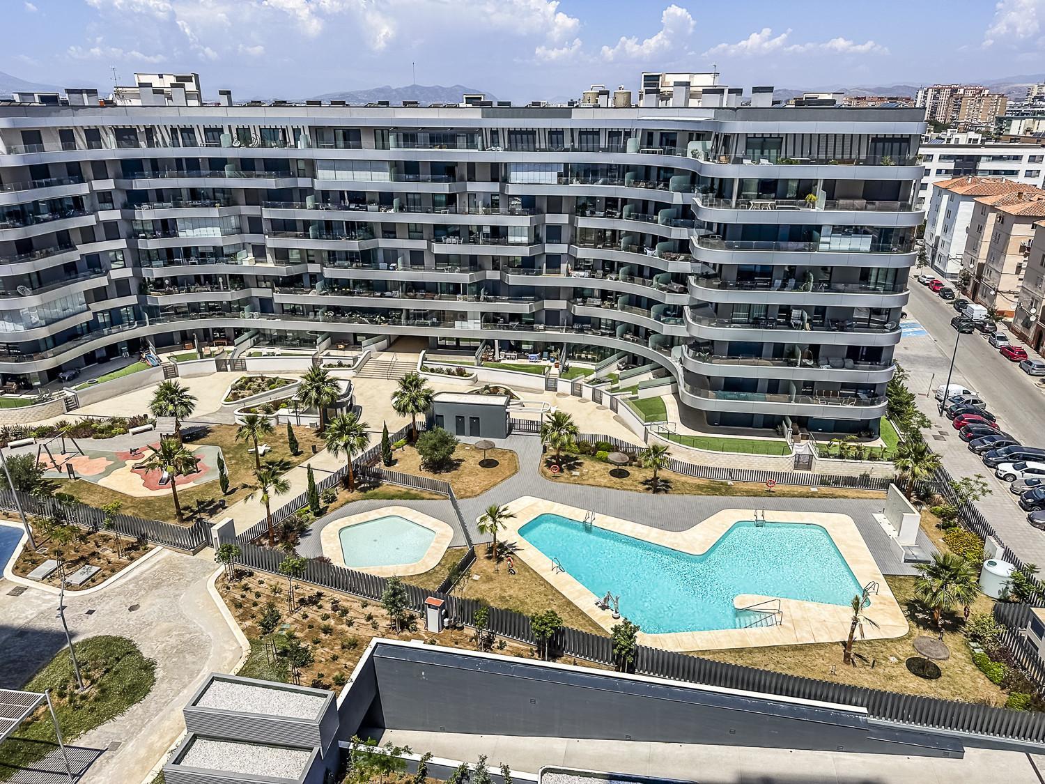 -malagasunapts-tower Living Sea Views Pool Gym Park Apartment Malaga