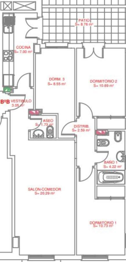 3br With Parking And Patio In The Center By Rems Apartment *