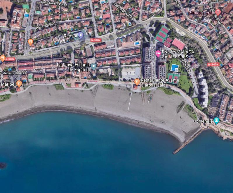 Playa La Cala In Front Of The Free Parking * Malaga
