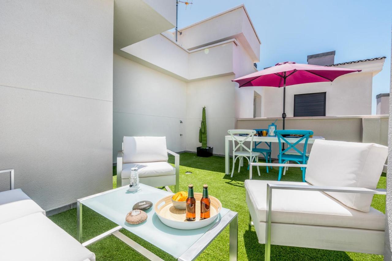 Atico Con Terraza Ac 1Hab En El Centro Y Piscina Comunitaria