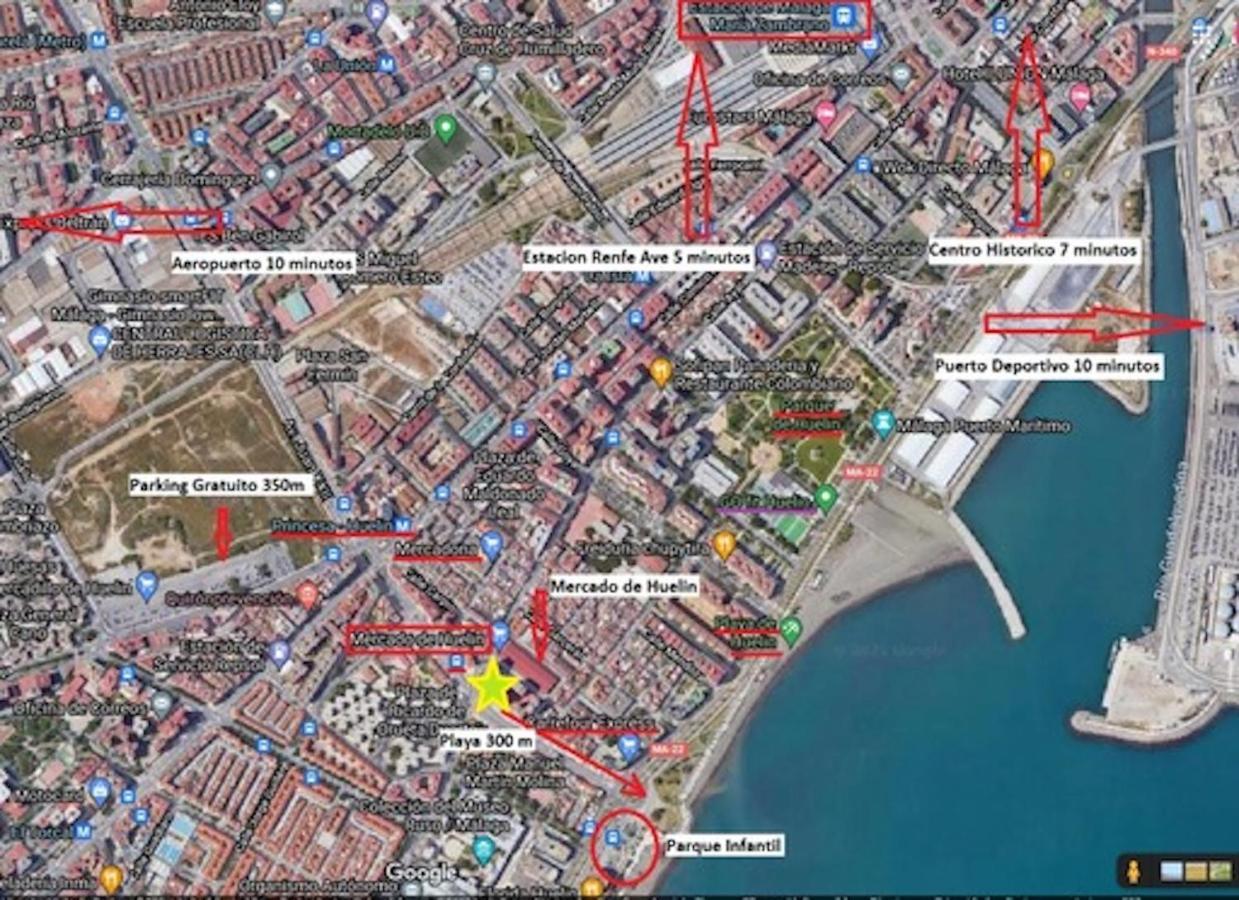 Apartment Holidays2malaga Princesa 3 Dormitorios, Vistas Al Mar Y Montana, Terraza Y A 200m A La Playa Málaga