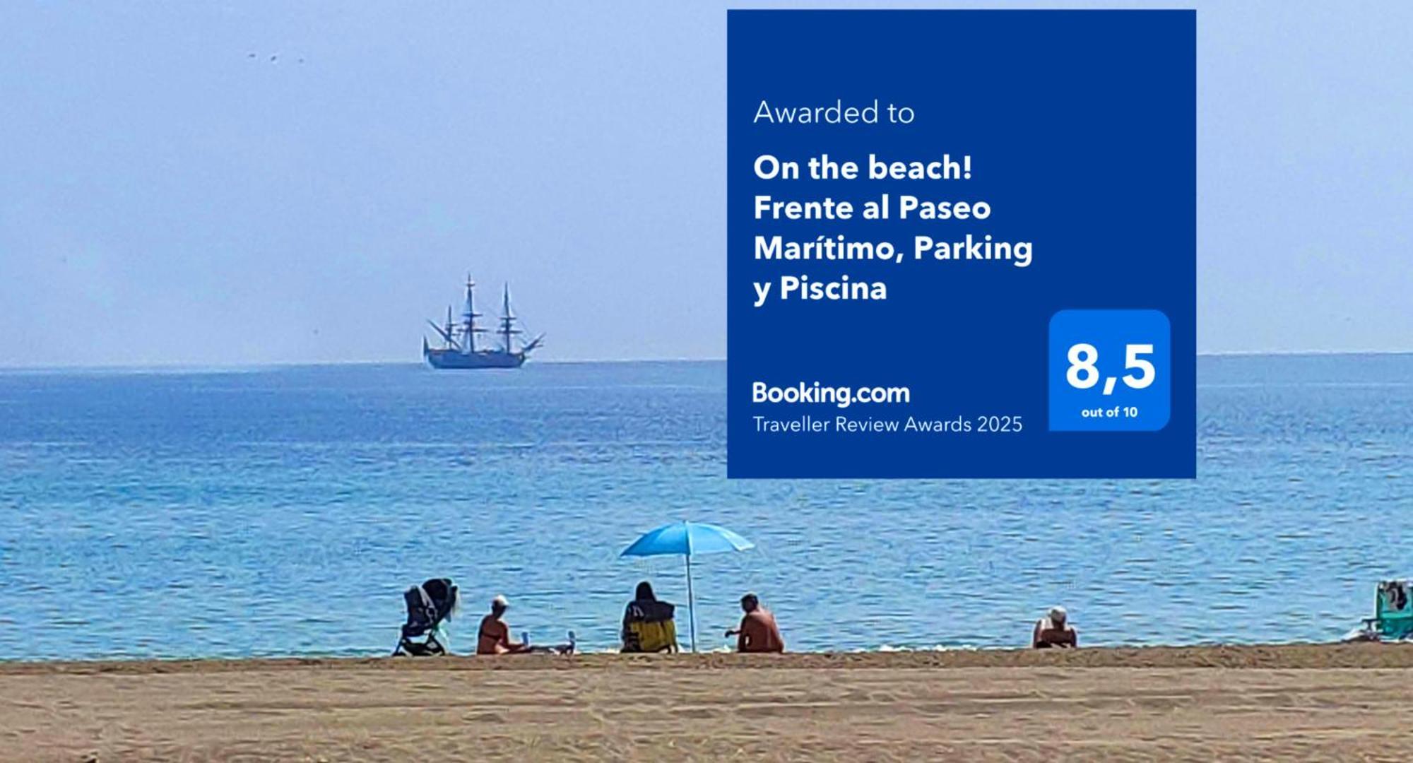 On The Beach! Frente Al Paseo Maritimo, Parking Y Piscina Apartment *